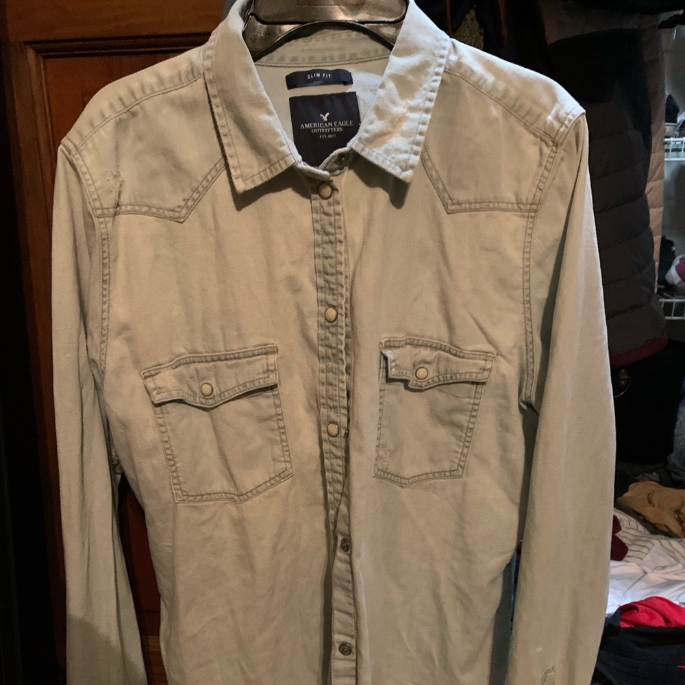 American Eagle Denim button up.
